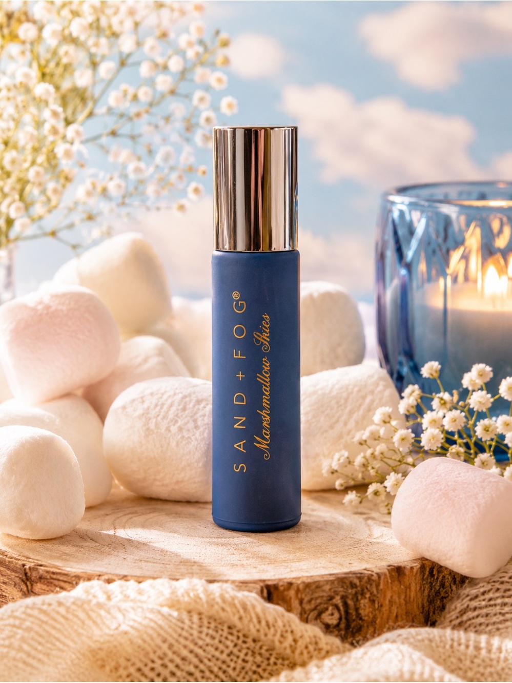 Viral Sand + Fog Marshmallow Skies Perfume Oil Travel Rollerball .33 fl oz/10 ml